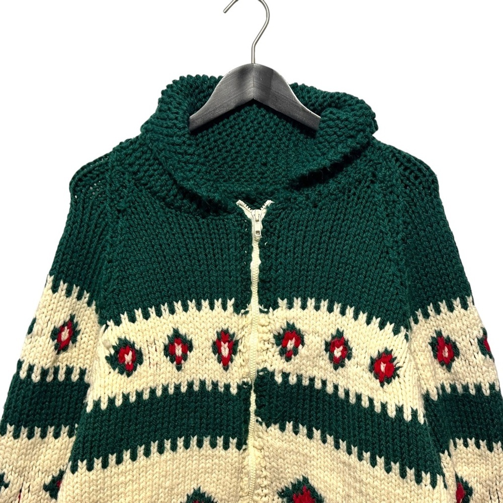 🧶 Vintage Hand Knit Pattern Cardigan size XL - Picture 2 of 4